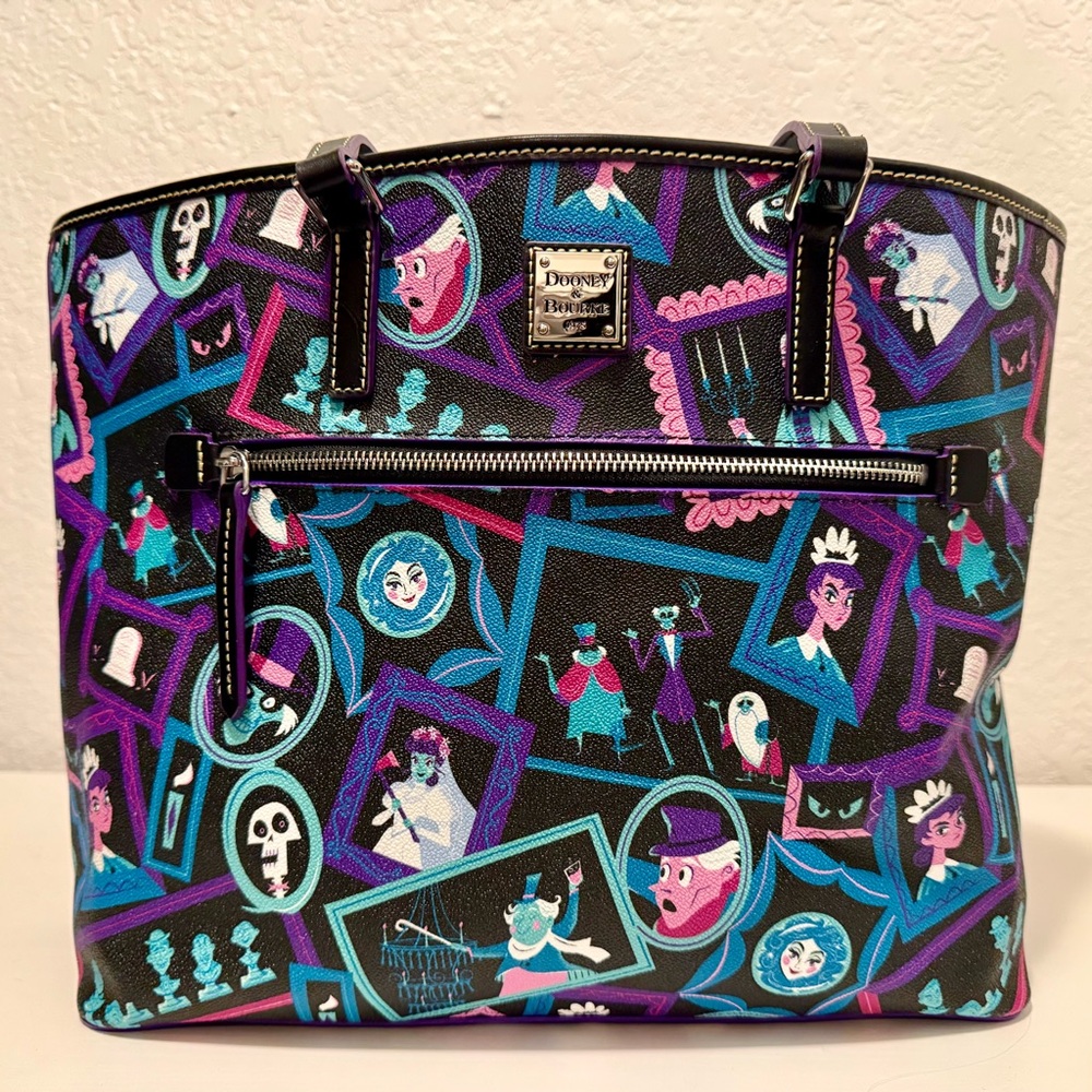 Dooney & Bourke Haunted Mansion Tote - Black and Purple